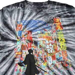 Threadless Godzilla‎ Graphic T-Shirt Small Anime Neon Kaiju City By Kooky Love